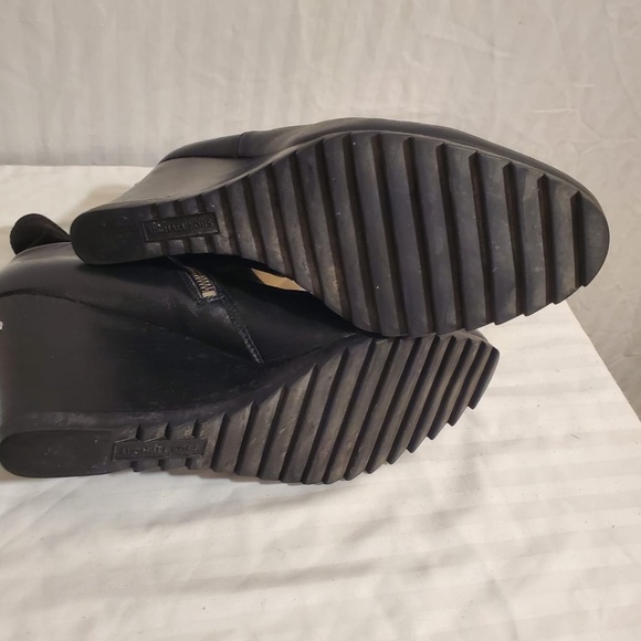 Women Black Michael Kors Ankle Wedge Boots - Picture 3 of 3